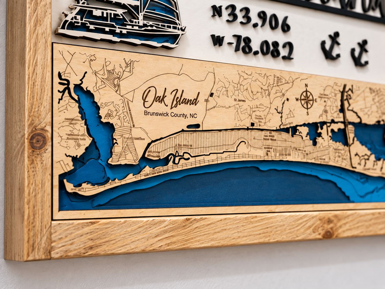 Layered coastal map